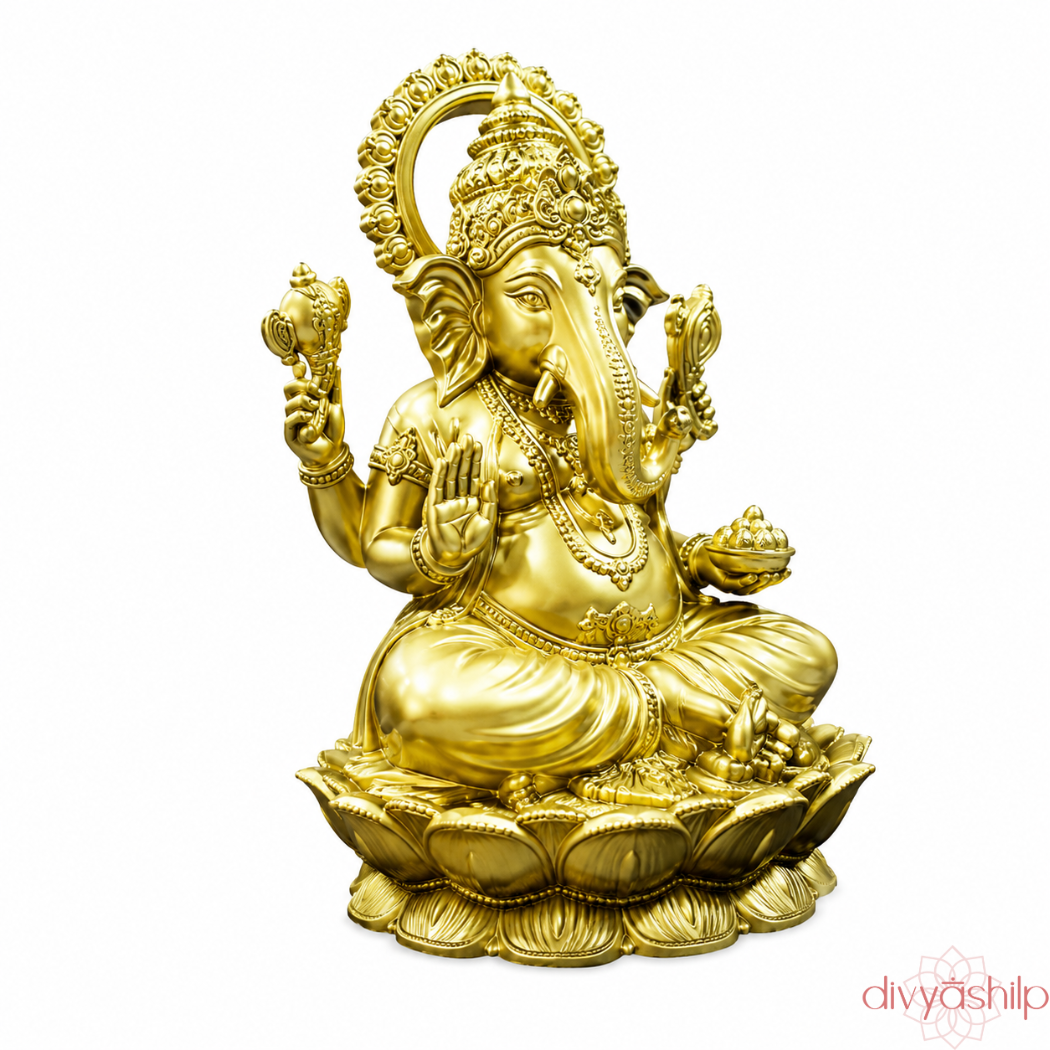 Lord Ganesha ji (Brass 3.4 Inch)