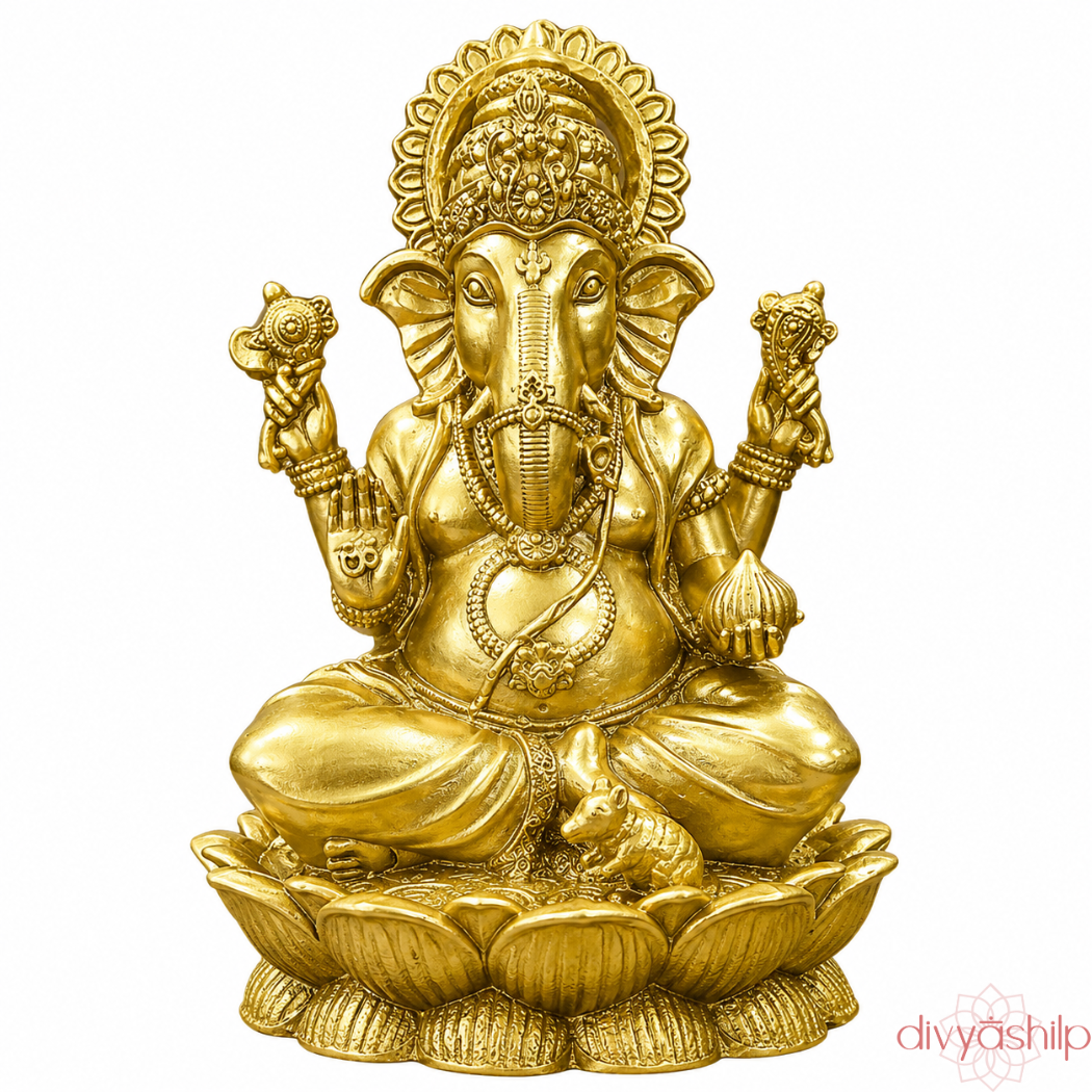 Lord Ganesha ji (Brass 3.4 Inch)