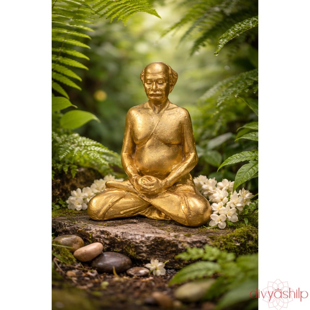 Sri Lahiri Mahasaya ji (Brass 3.2 Inch) - view 7