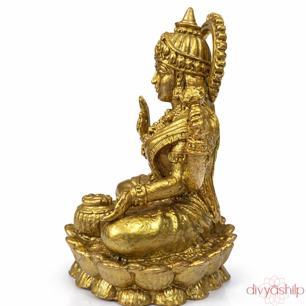 Lakshmi ji (Brass 3.9 Inch)