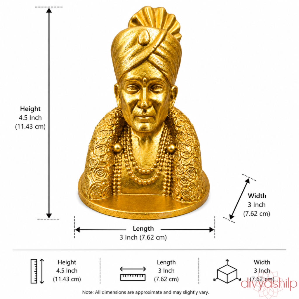 Gajanan Maharaj ji (Brass 4 Inch) - view 5