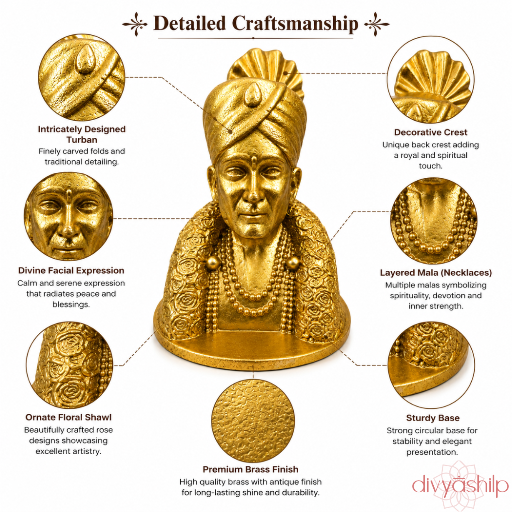 Gajanan Maharaj ji (Brass 4 Inch) - view 6