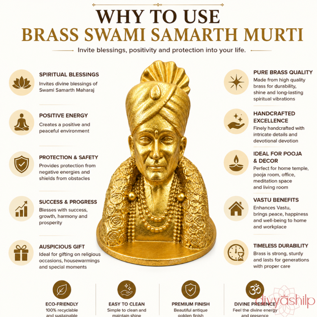 Gajanan Maharaj ji (Brass 4 Inch) - view 7