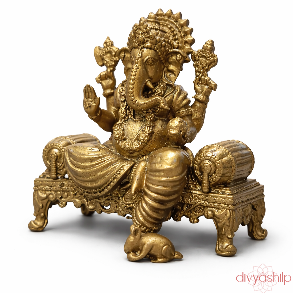 Shree Ganesha ji (Brass 4 Inch) - view 2