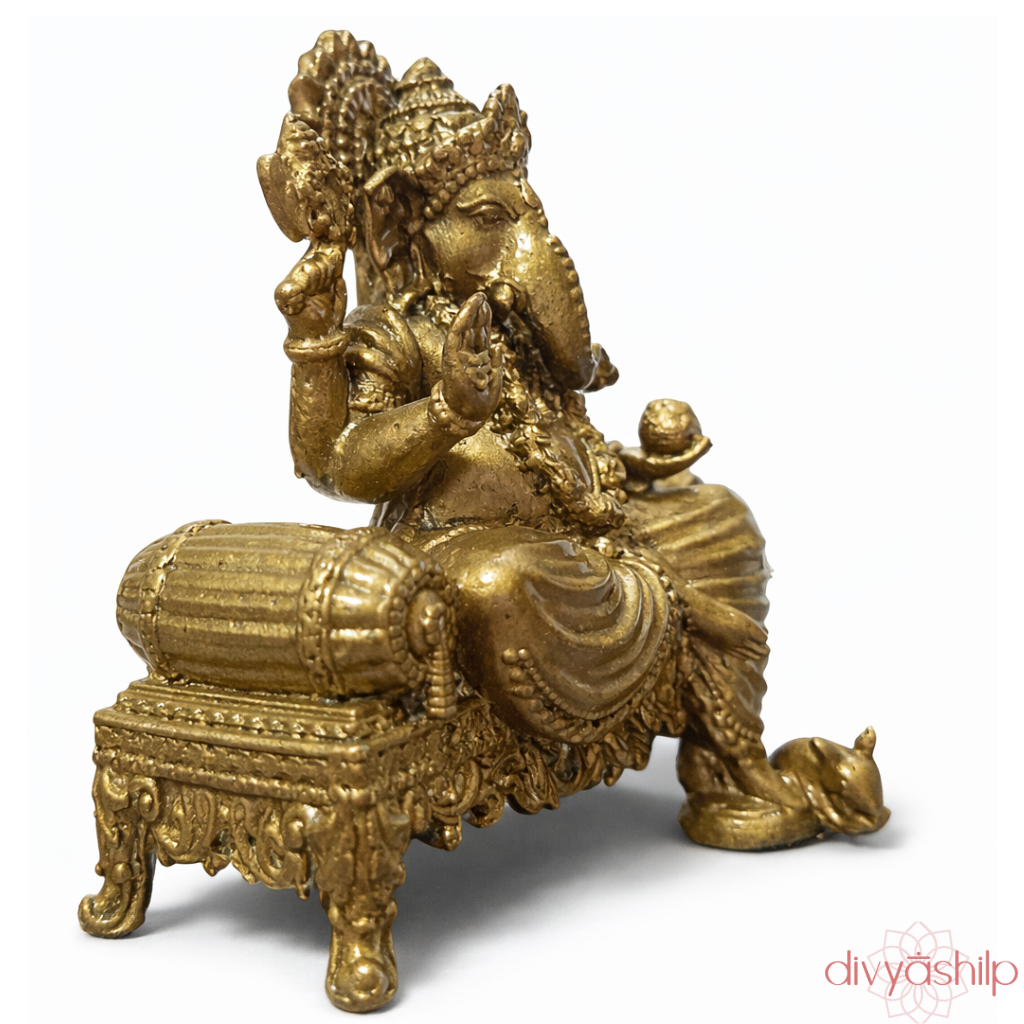 Shree Ganesha ji (Brass 4 Inch) - view 4