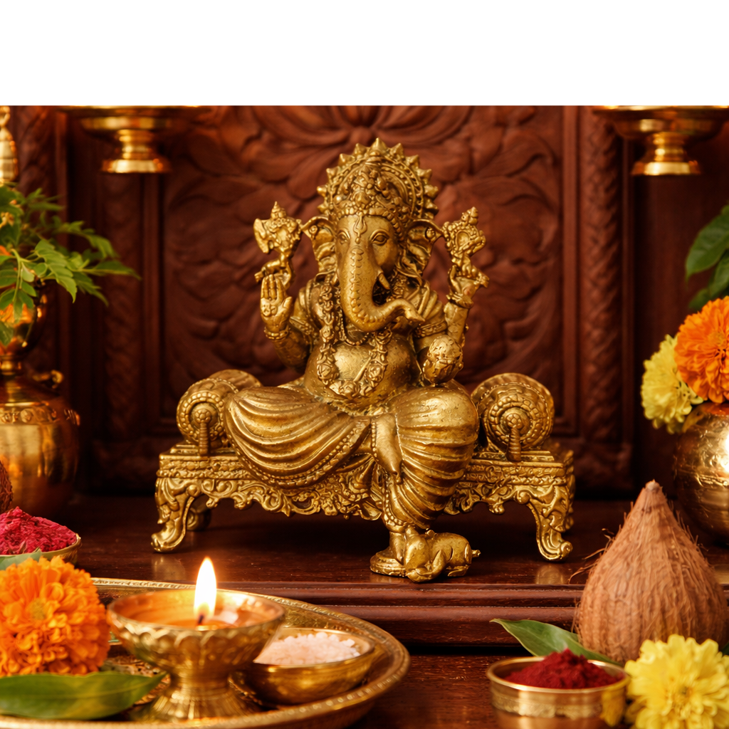 Shree Ganesha ji (Brass 4 Inch) - view 8