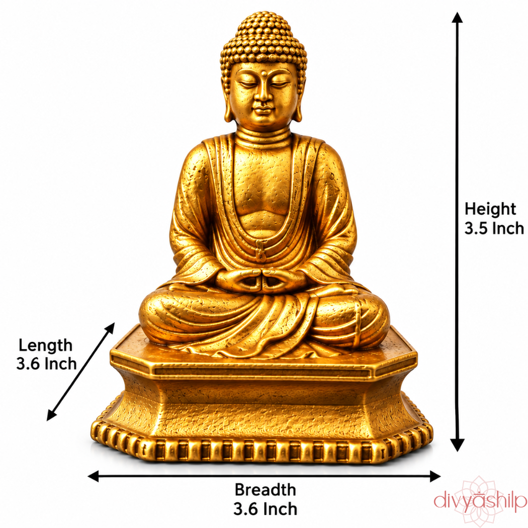 Gautam Buddha ji (Brass 3.5 Inch)