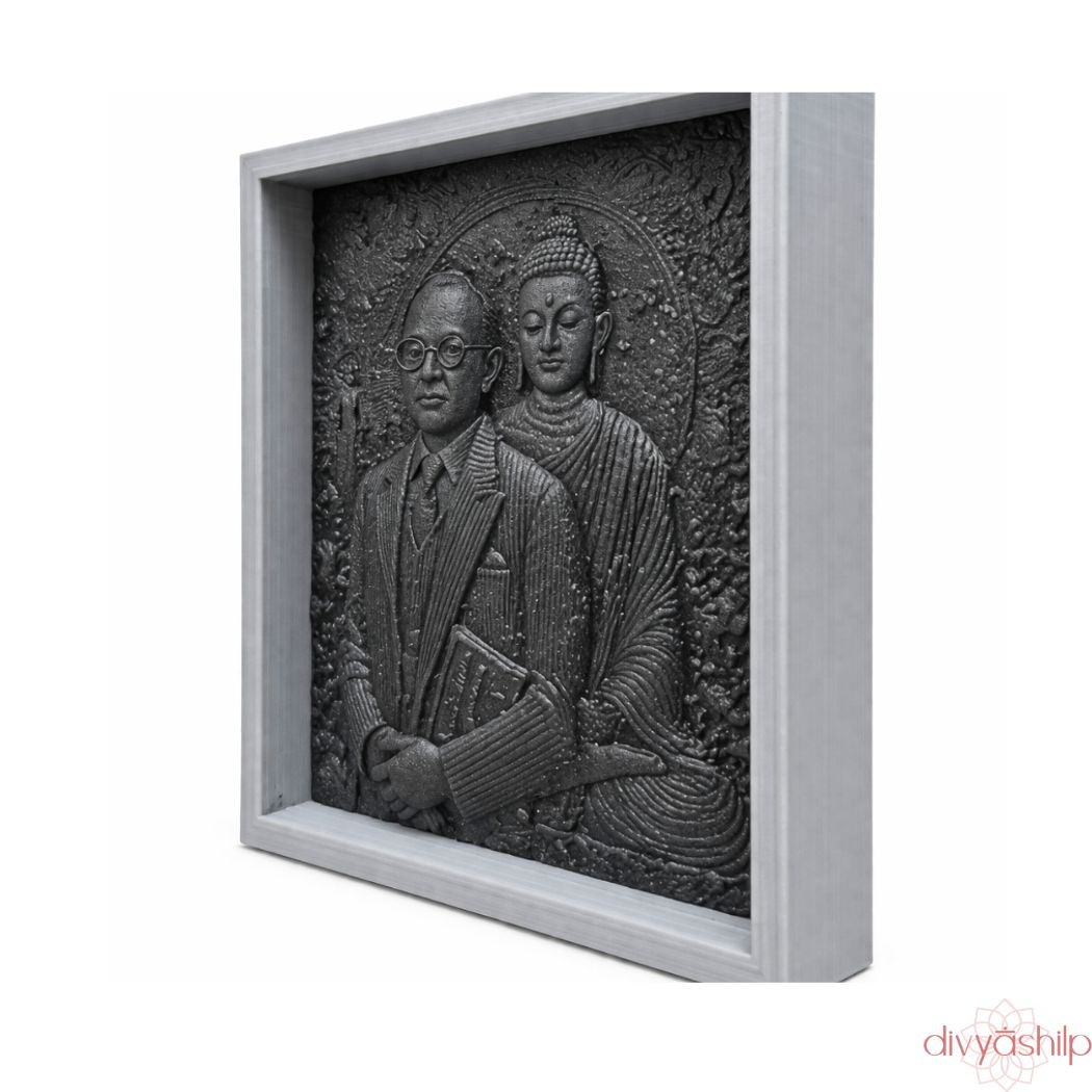 Dr.B.R Ambedkar with Gautam Buddha ji (Stone 3 Inch)