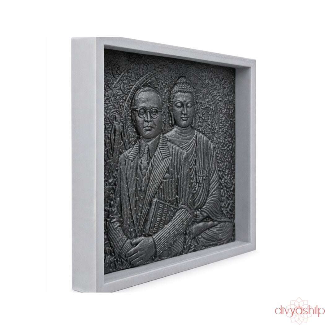 Dr.B.R Ambedkar with Gautam Buddha ji (Stone 3 Inch)
