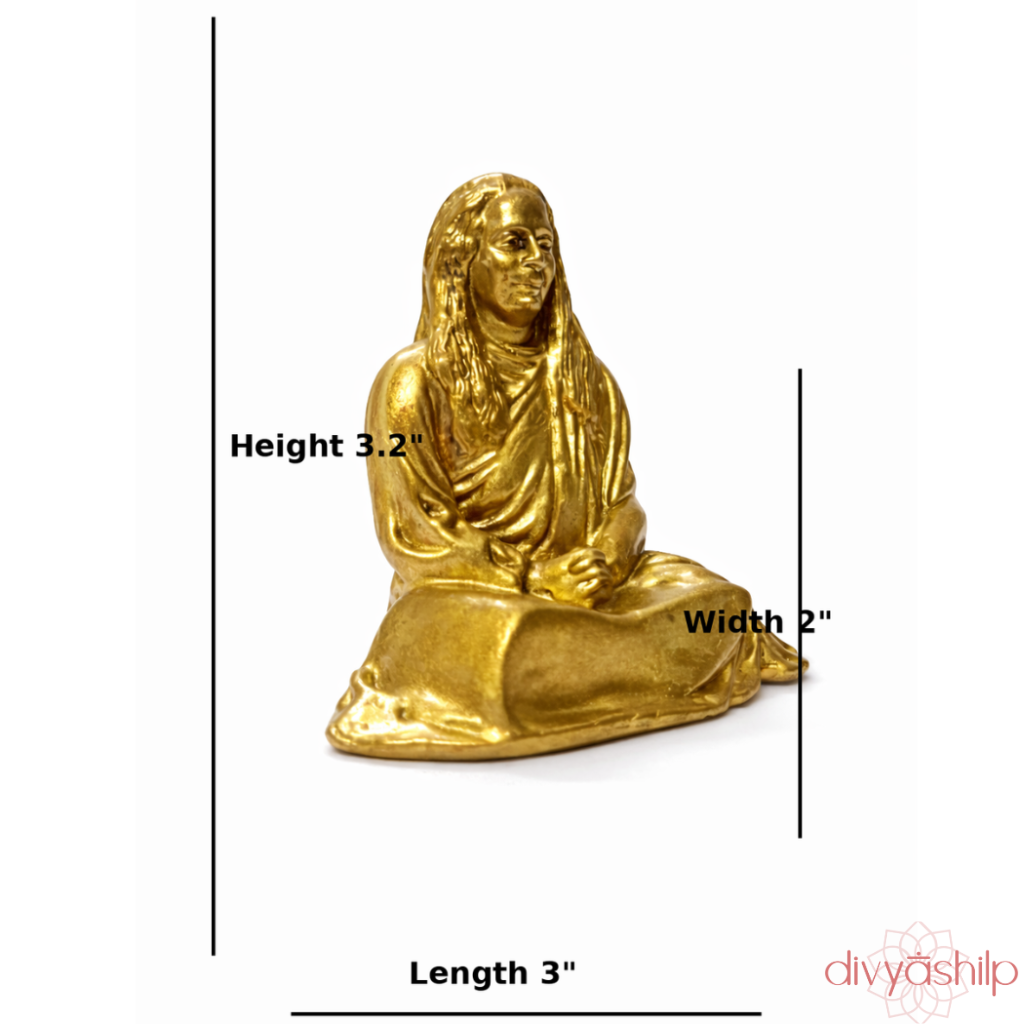 Sri Paramahansa Yogananda ji (Brass 3.2 Inch) - view 5