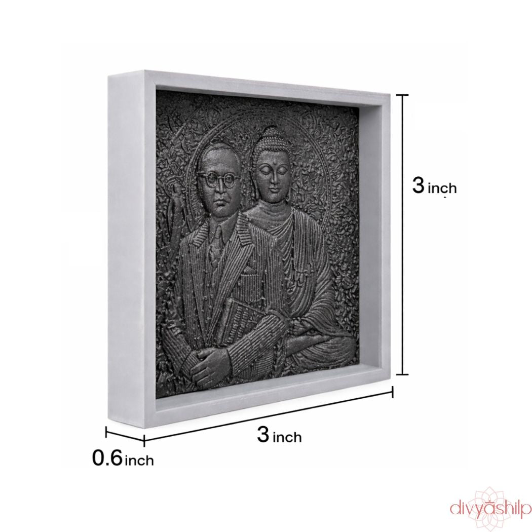 Dr.B.R Ambedkar with Gautam Buddha ji (Stone 3 Inch)
