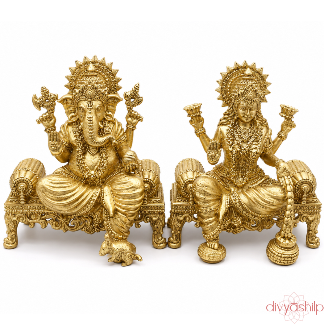 Ganesh ji and Lakshmi ji (Resin 2 Inch)
