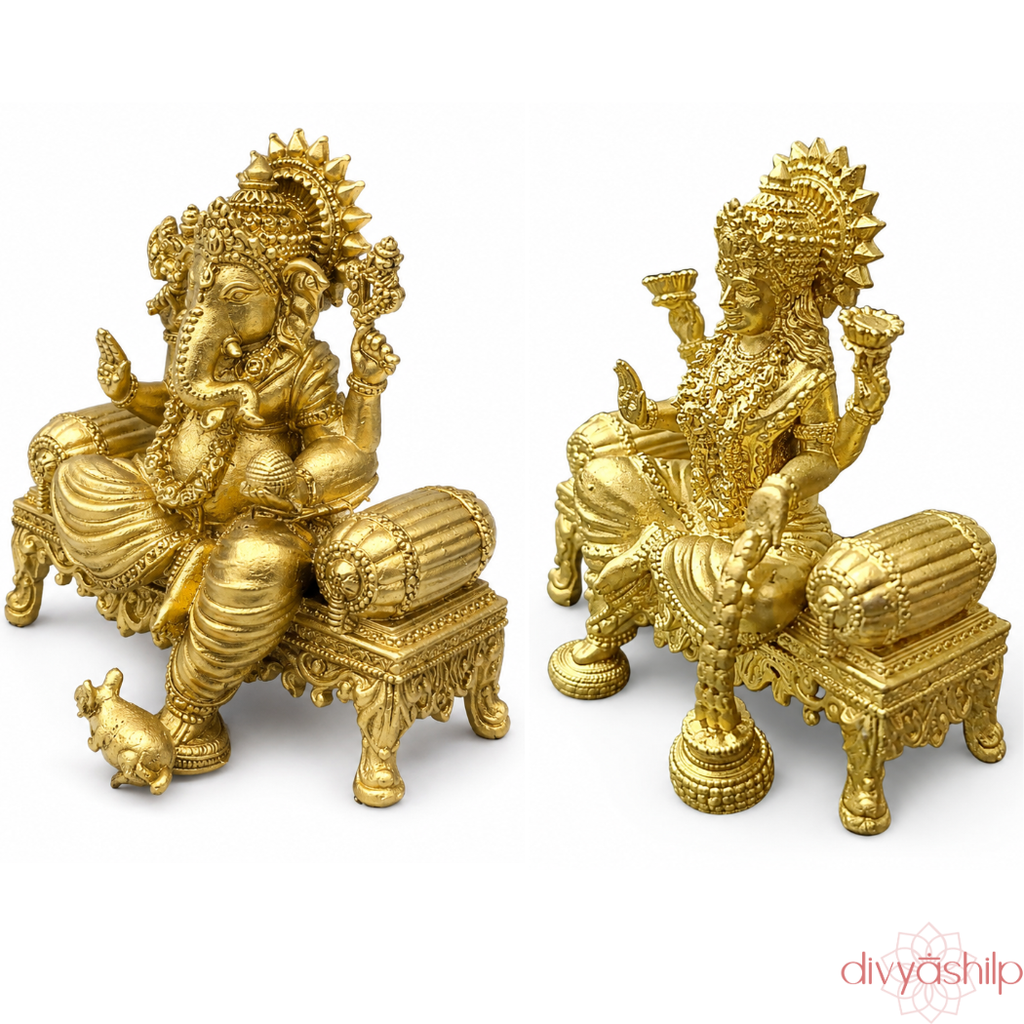 Ganesh ji and Lakshmi ji (Resin 2 Inch)