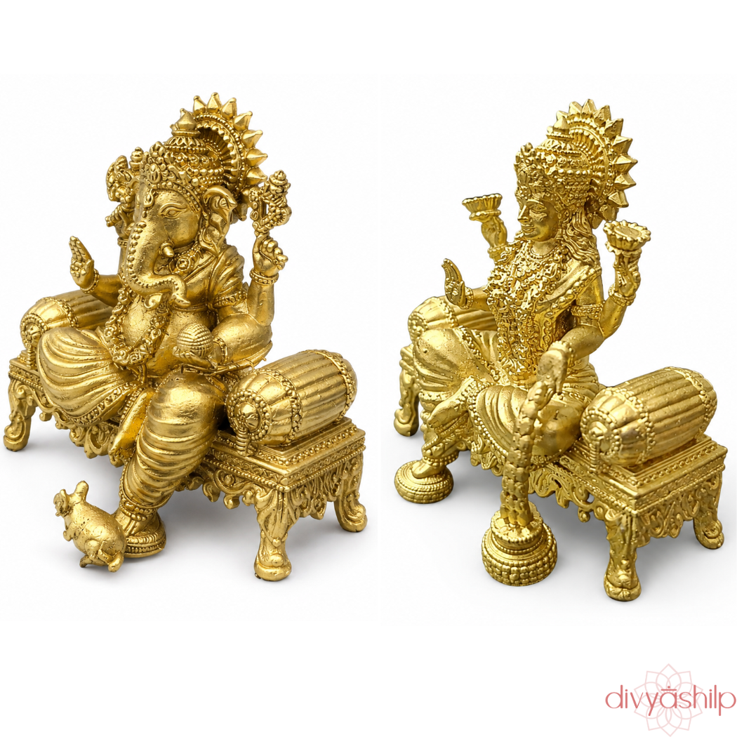 Ganesh ji and Lakshmi ji (Resin 2 Inch)