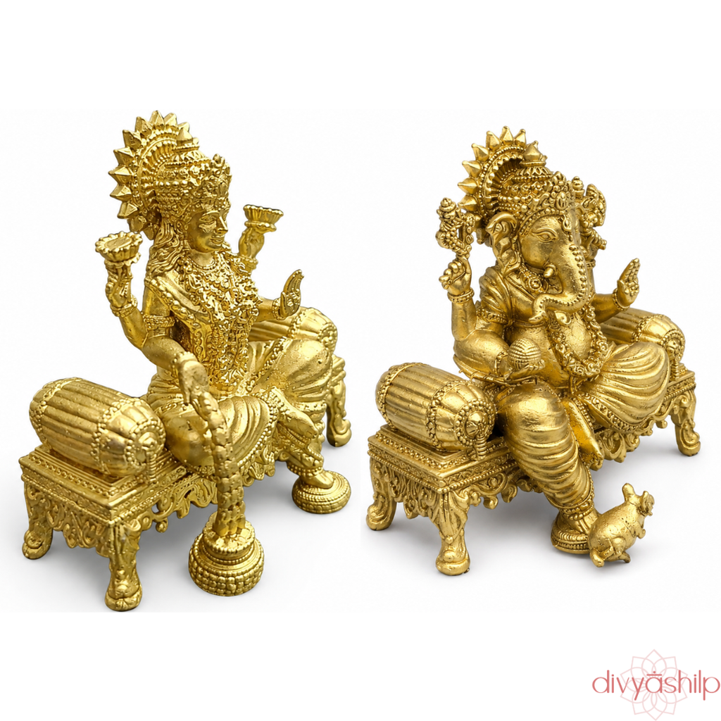 Ganesh ji and Lakshmi ji (Resin 2 Inch)