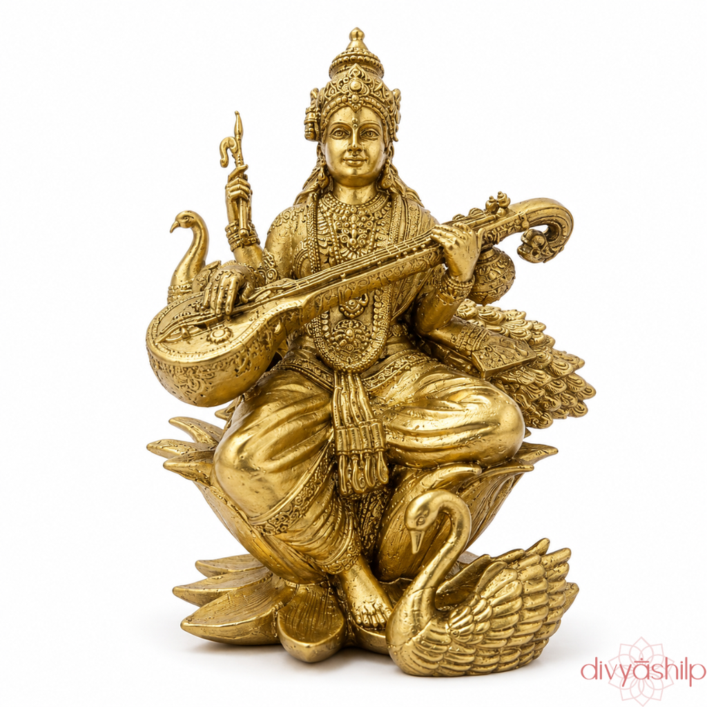 Saraswati ji (Resin 3.9 Inch)