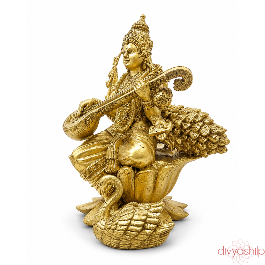 Saraswati ji (Resin 3.9 Inch)