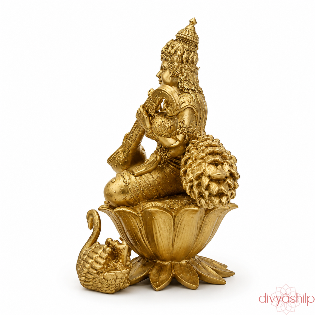 Saraswati ji (Resin 3.9 Inch)