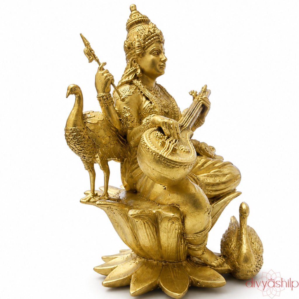 Saraswati ji (Resin 3.9 Inch)