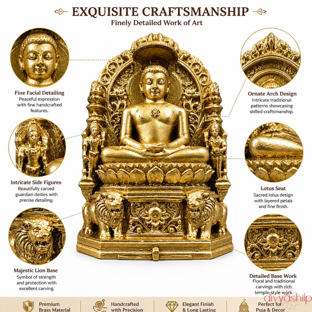 Jain Tirthankar Mahaveer Swami ji (Resin 3 Inch)
