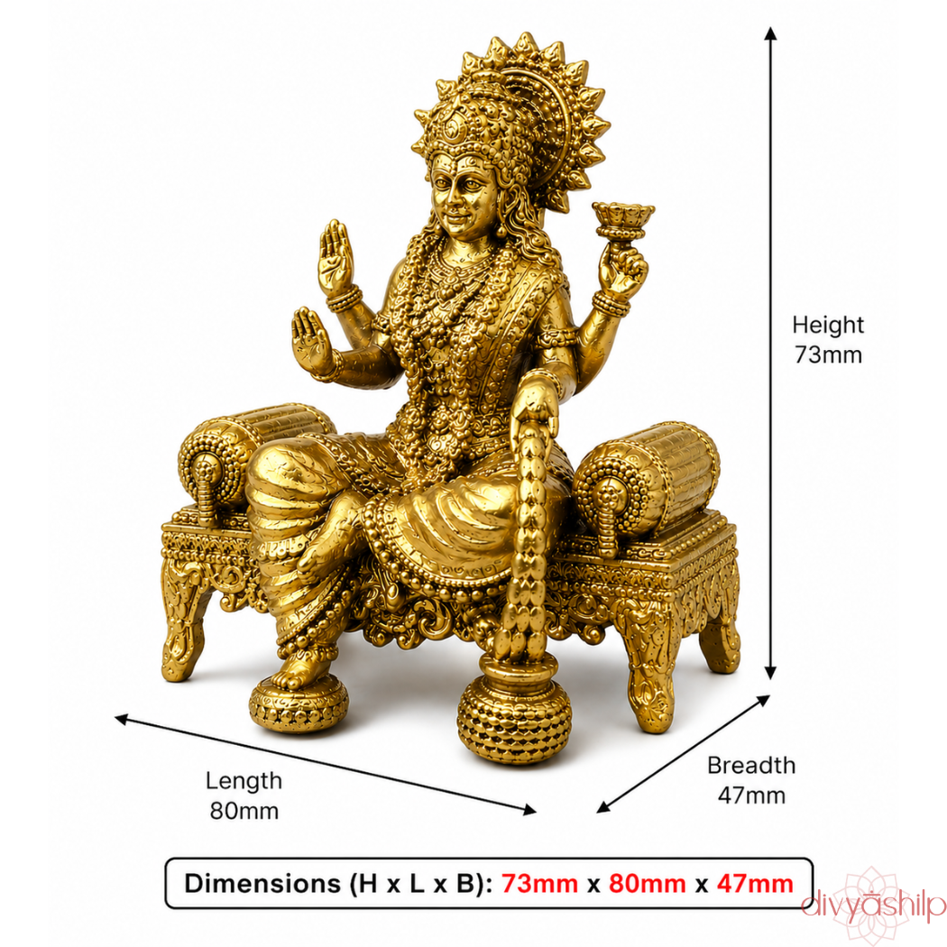 Lakshmi ji (Brass 3.9 Inch)